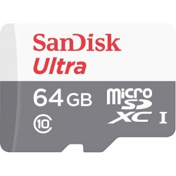 Карта памяти SanDisk microSDXC Ultra 64GB Class 10 (без адаптера) (SDSQUNR-064G-GN3MN)